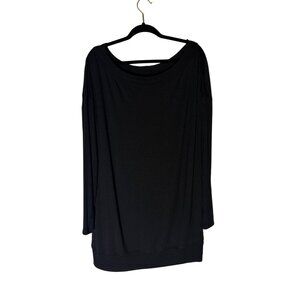 Athleta Studio Barre Off-Shoulder Modal Blend Long Sweatshirt  Size Large